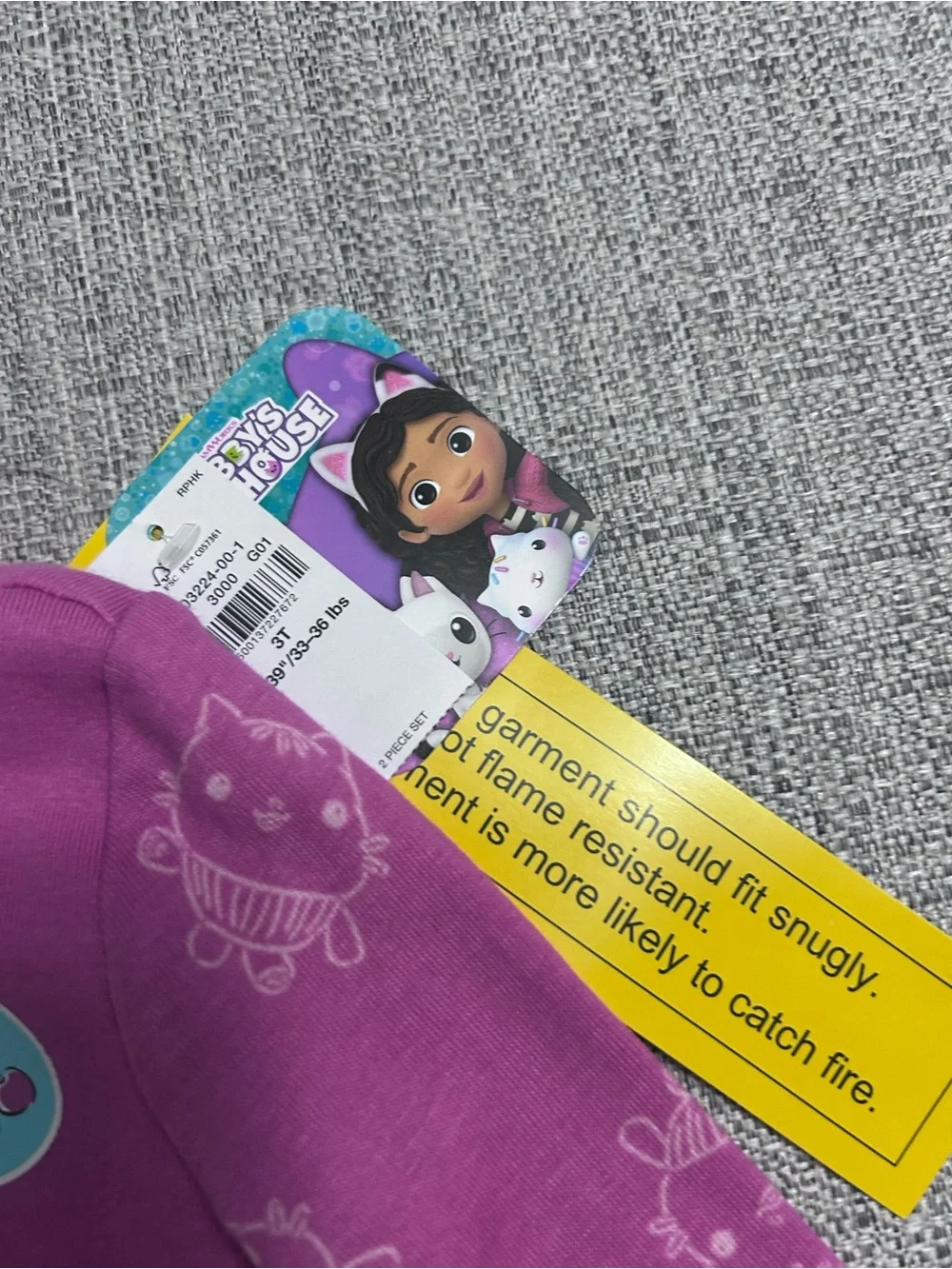 DreamWorks Gabby’s Dollhouse Pink Girls Pajama Set. NWT  (3T)